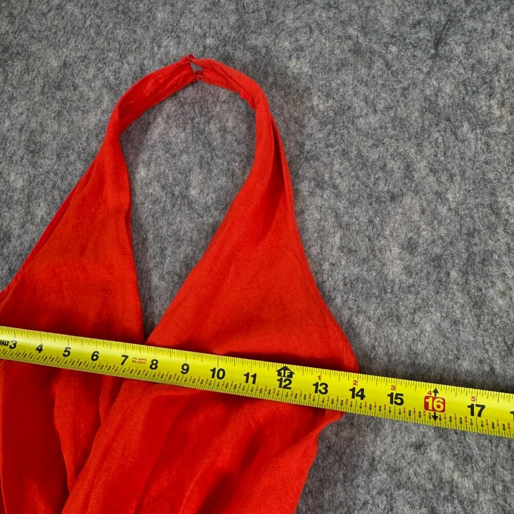 ASTR The Lable DRESS Halter Neck Flare Red Chili Size XS Picnic Brunch Midi - Picture 11 of 14